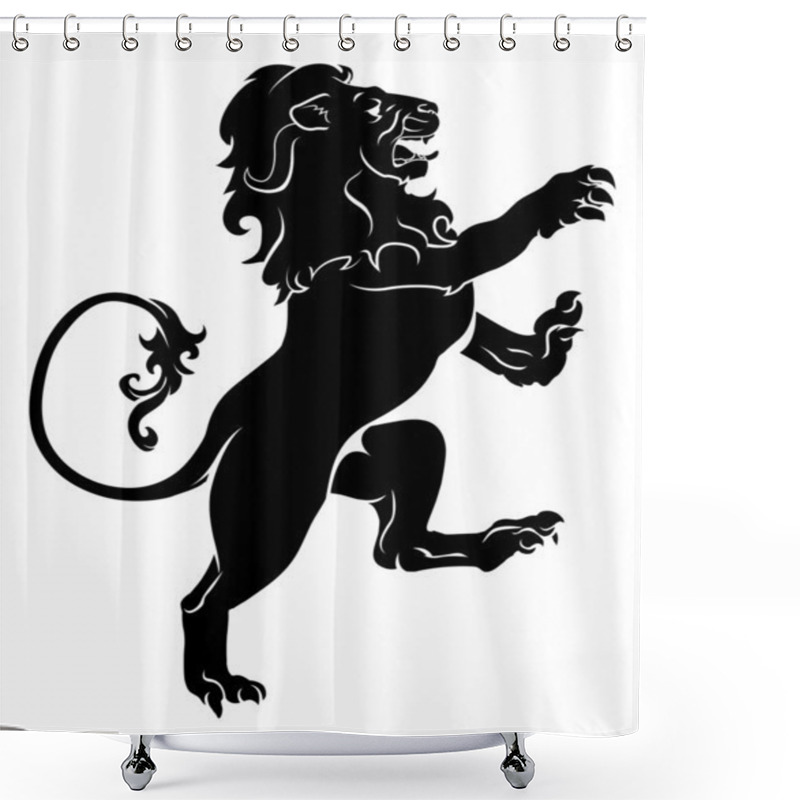 Personality  Heraldic Rampant Lion Shower Curtains