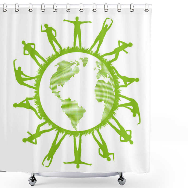 Personality  Ecology World With Shower Curtains