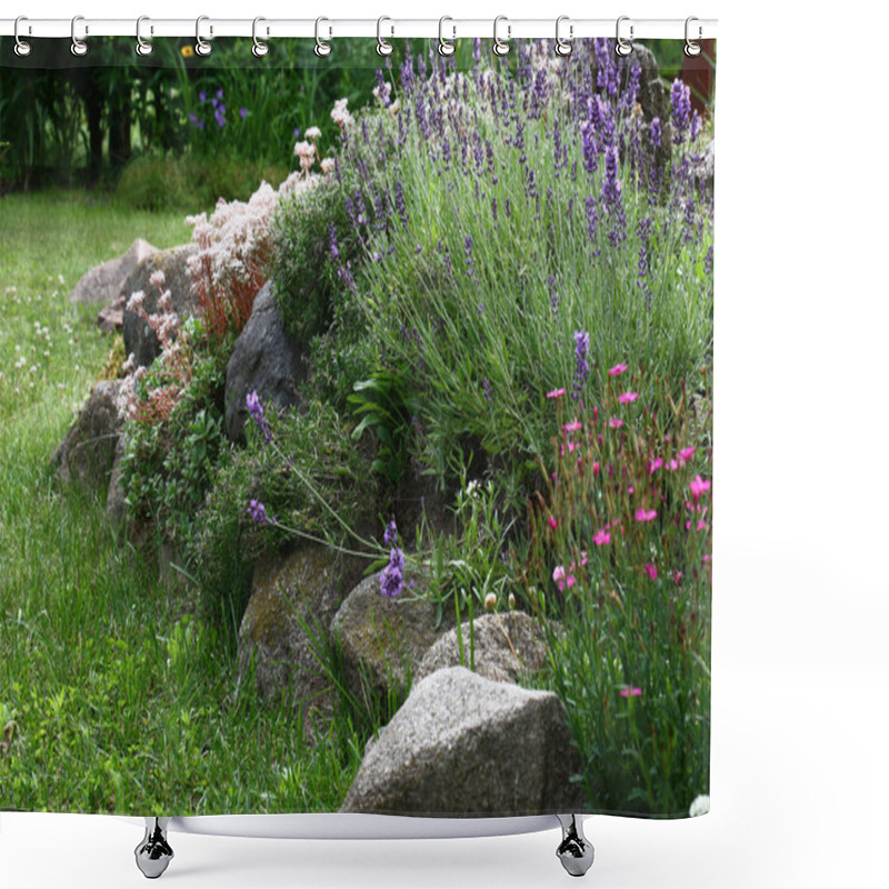 Personality  Garden Hill With A Lavender. Shower Curtains