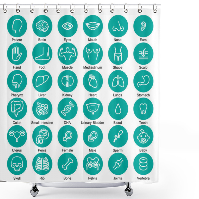 Personality  Icon Organ Set Shower Curtains