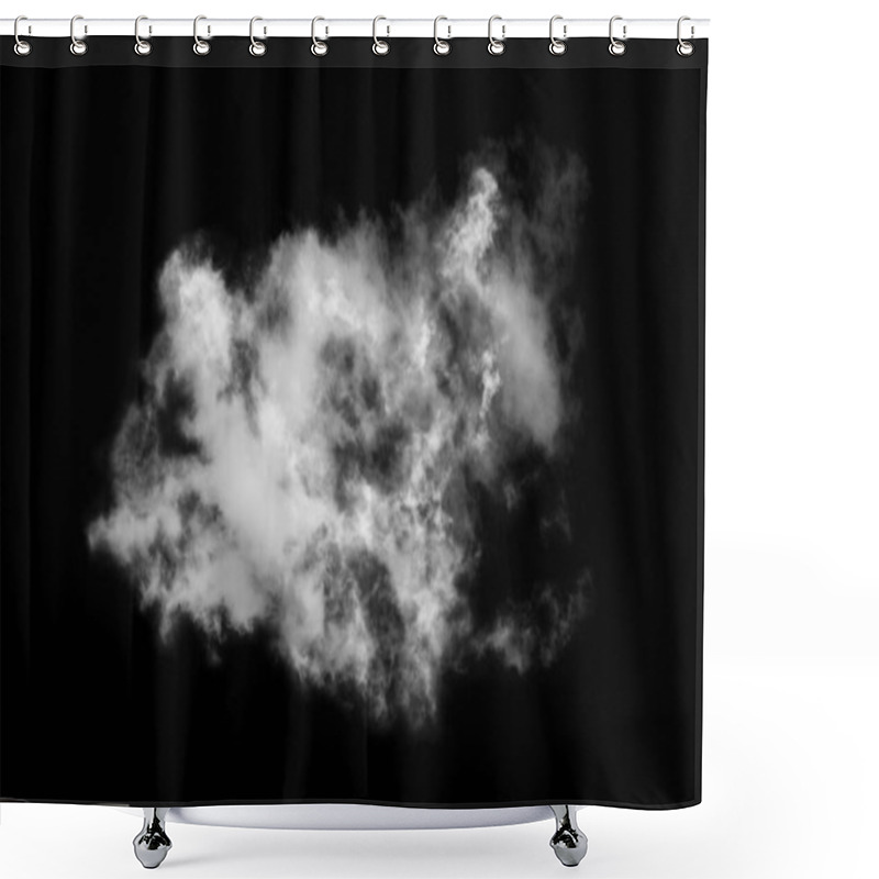 Personality  Textured Cloud,Abstract Black,isolated On Black Background Shower Curtains