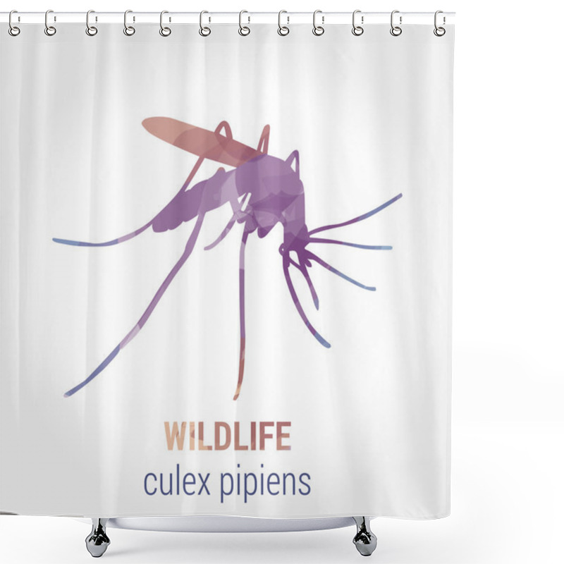 Personality  Wildlife Banner - Culex Pipiens Shower Curtains