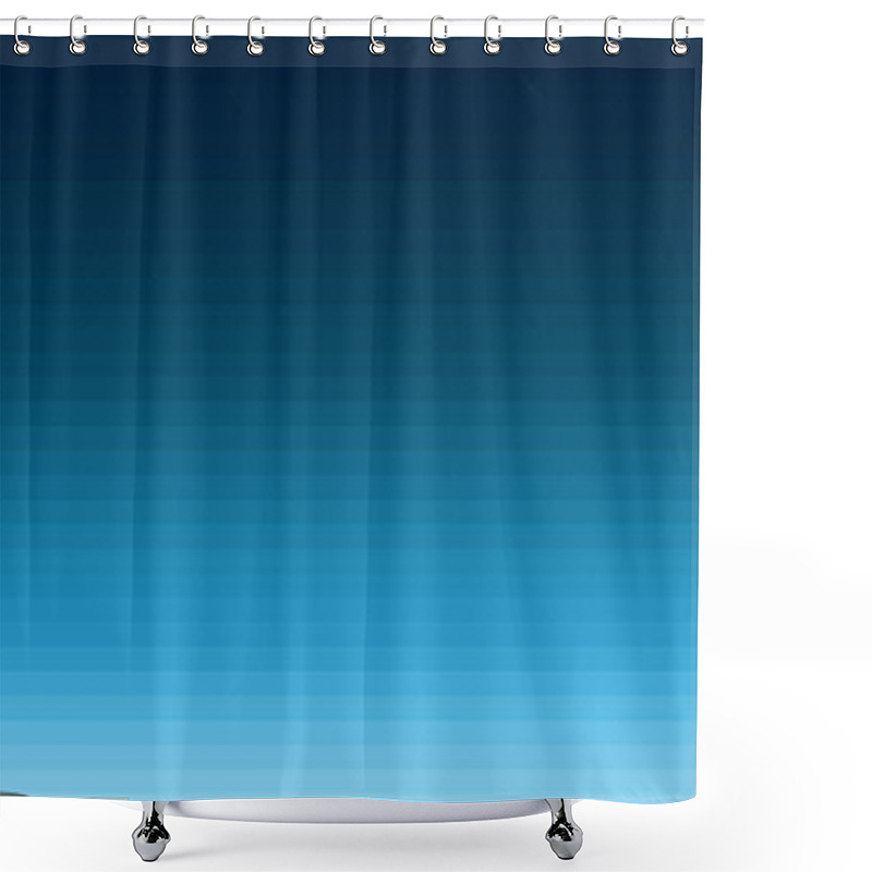 Personality  Bright Horizontal Striped Background. Blue Gradient Lines. Glitch Texture. Shower Curtains