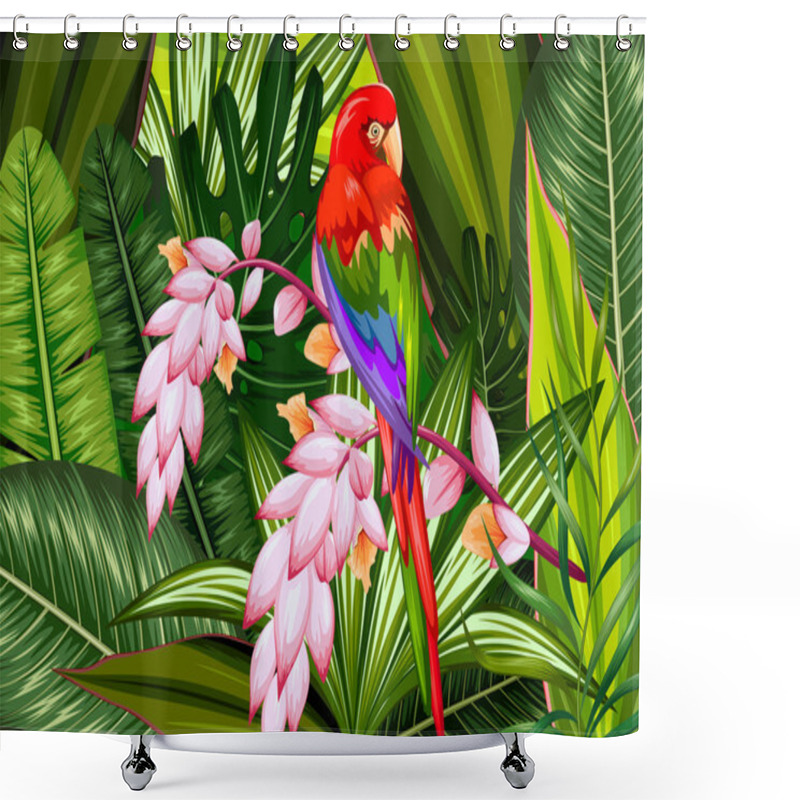 Personality  Exotic Tropical Background Shower Curtains