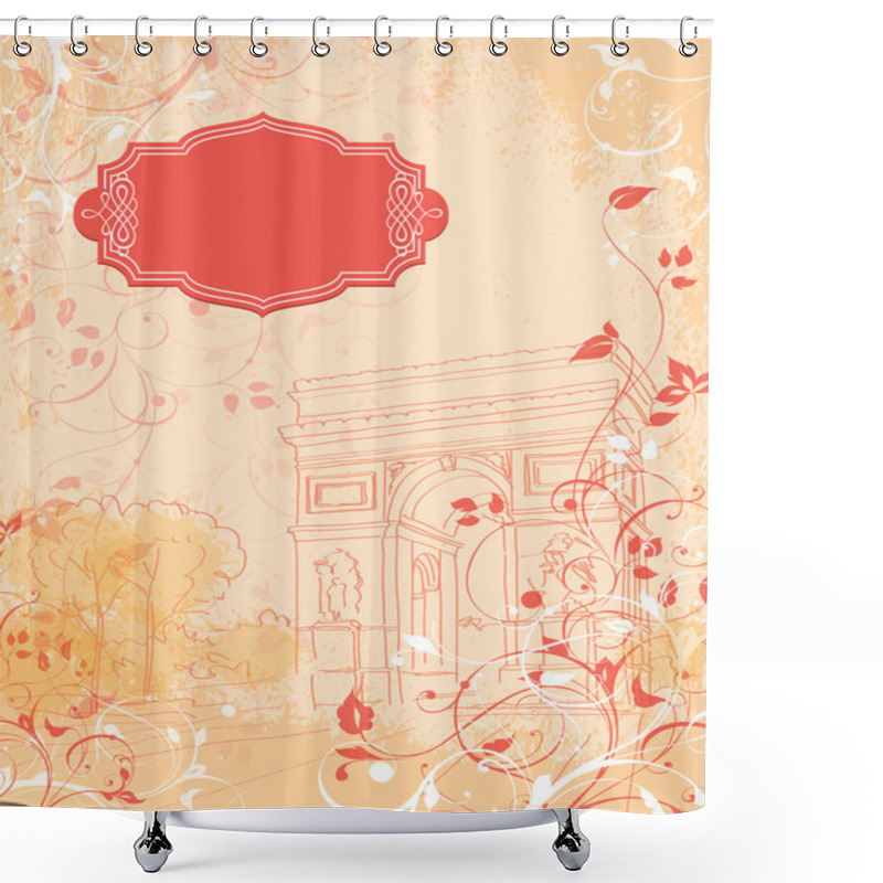 Personality  Background Arc De Triomphe, Triumphal Arch, Paris, France Shower Curtains