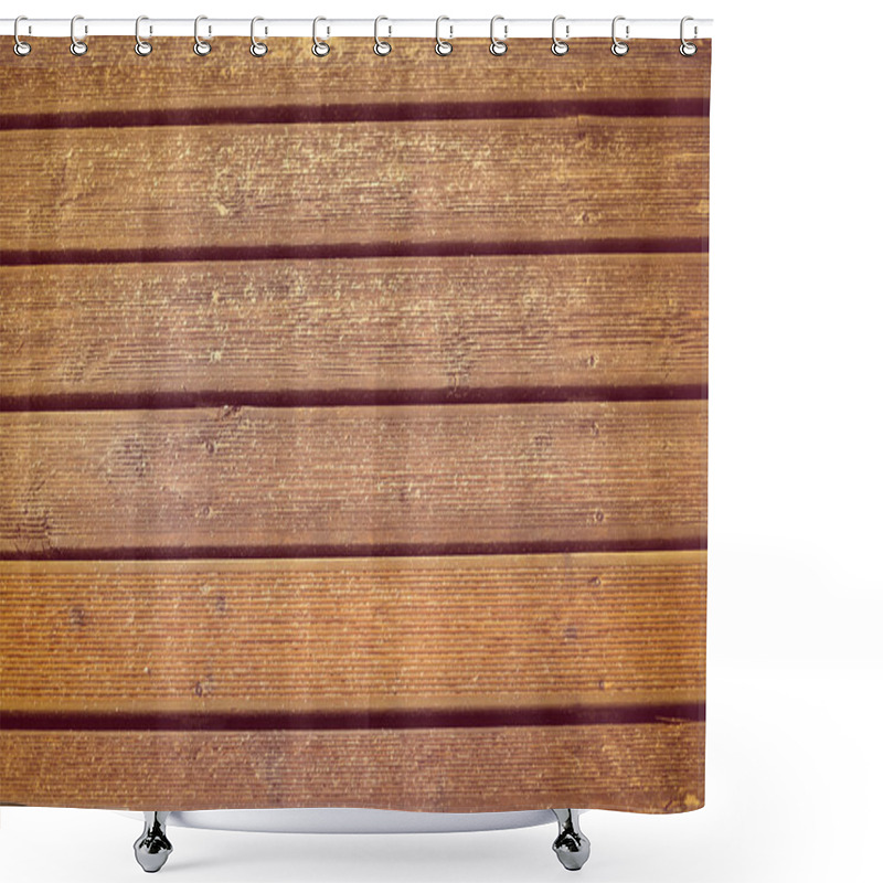 Personality  Wooden Beach Boardwalk With Sand For Background Or Texture. Shower Curtains