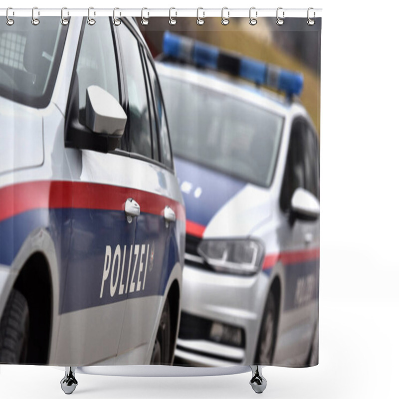 Personality  Police Vehicles In Austria, Europe Shower Curtains