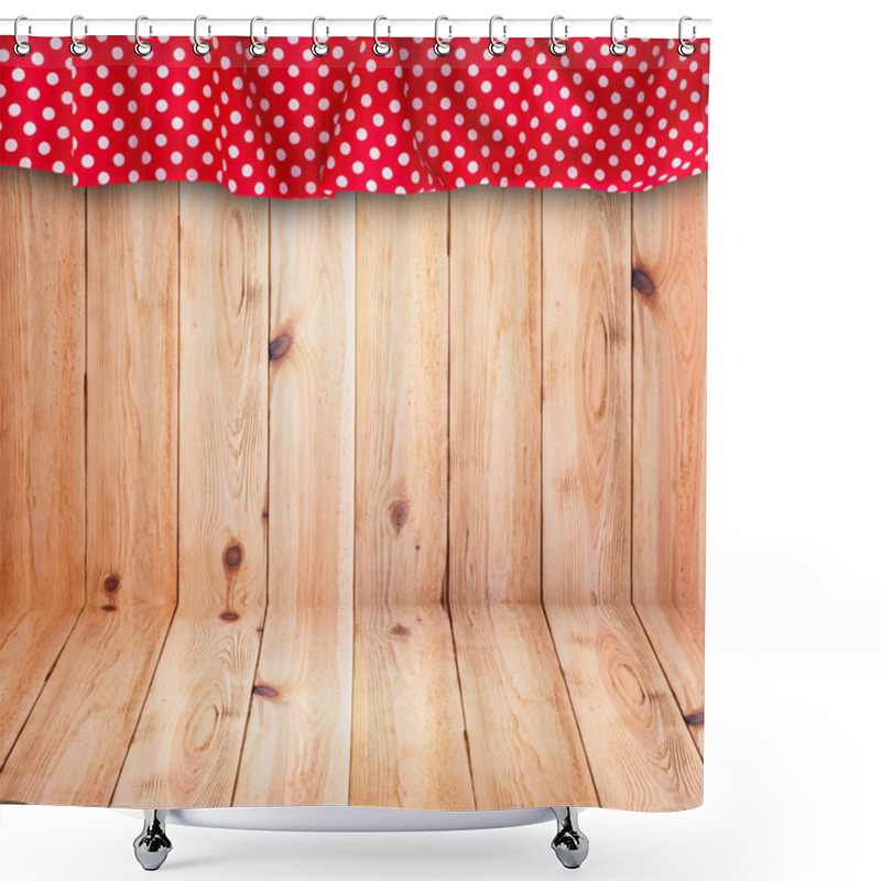 Personality  Wooden Texture Background And Tablecloth Shower Curtains