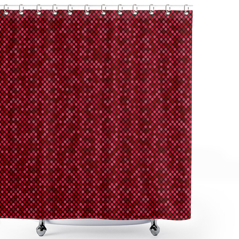 Personality  Red Seamless Dot Pattern Background - Vector Design Shower Curtains