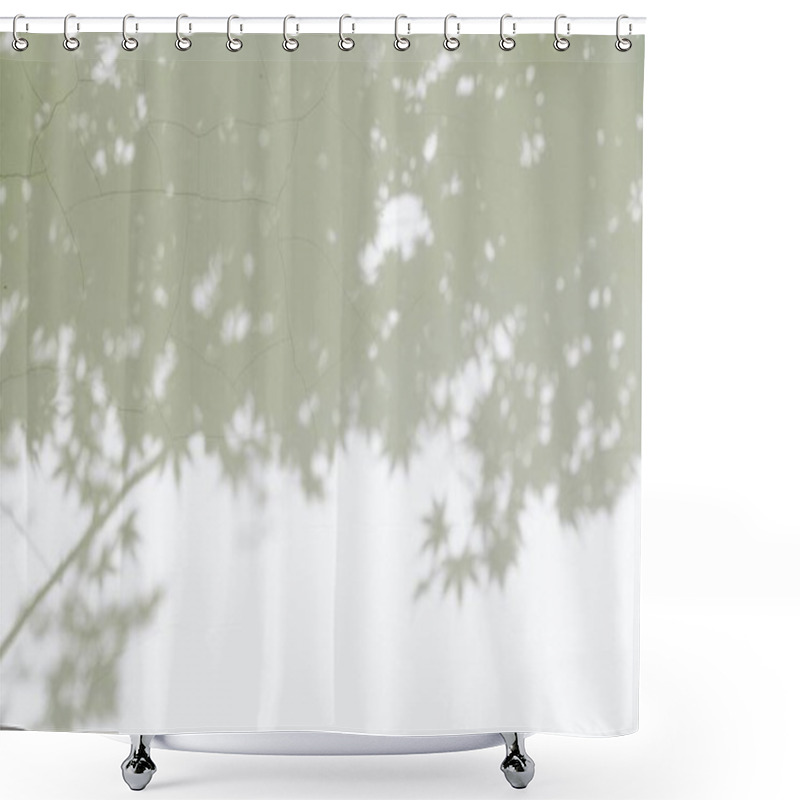 Personality  Soft Green Shadows Of Leaves Creating A Serene, Diffused Pattern. Shower Curtains