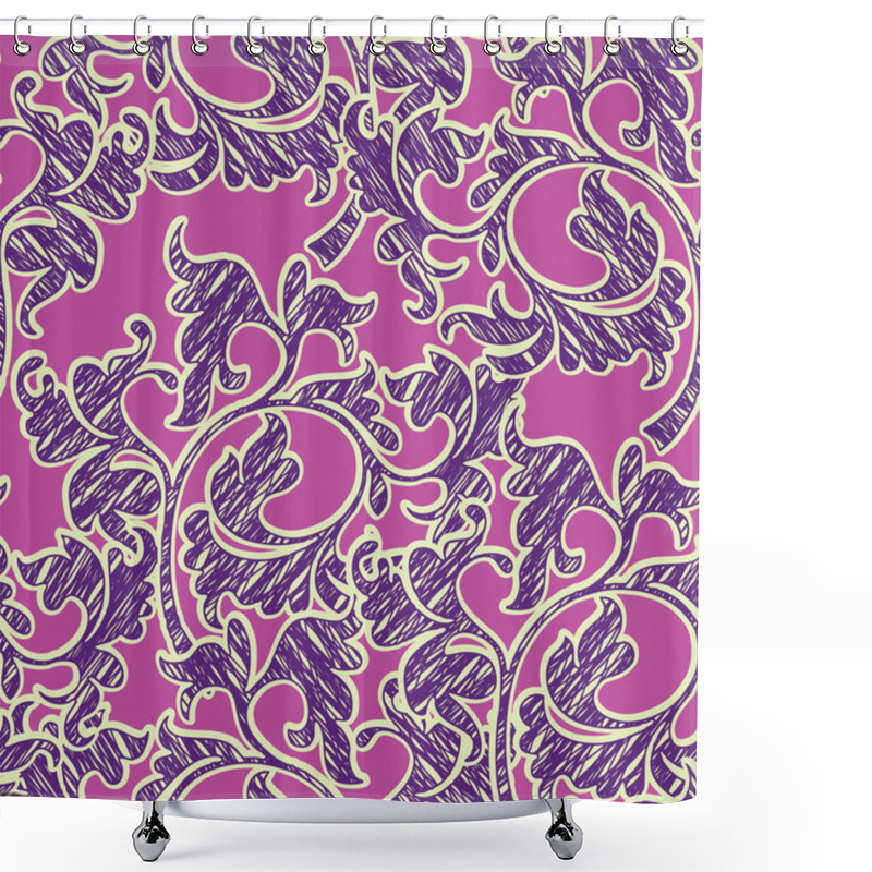 Personality  Elegance Seamless Pattern With Cornflowers Flowers Shower Curtains