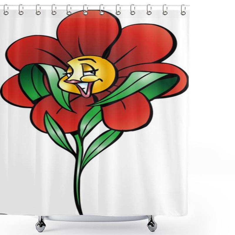 Personality  Laughter Flower Shower Curtains