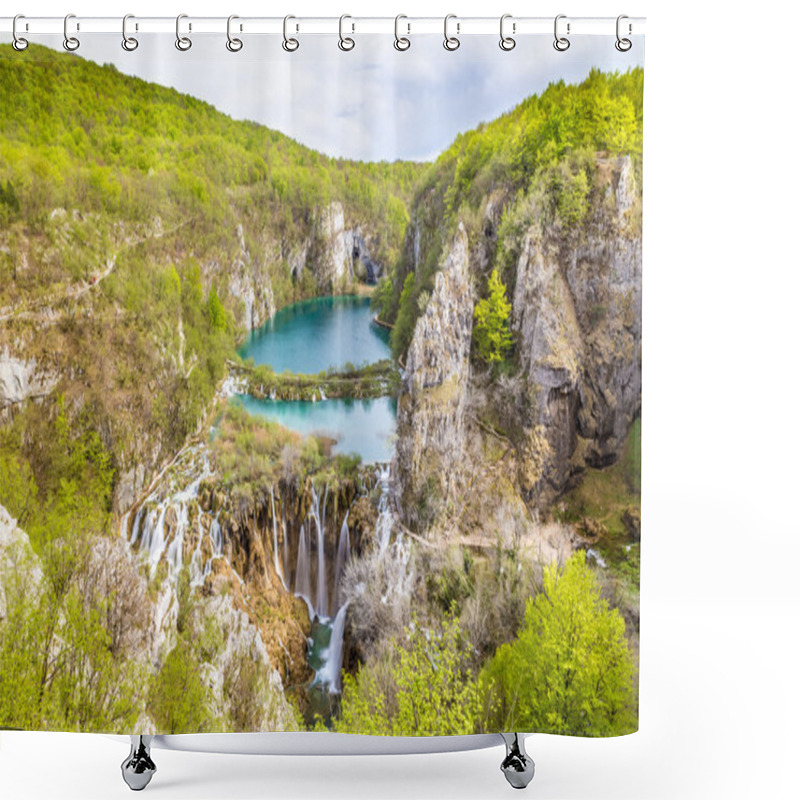 Personality  Lakes And Waterfalls In Plitvice National Park Shower Curtains