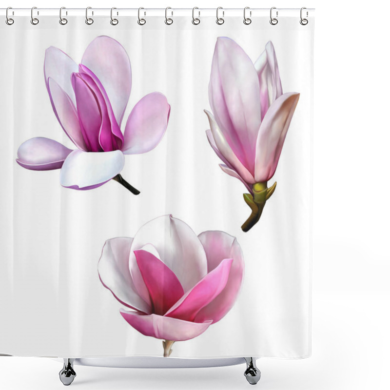 Personality  Beautiful Magnolia Flowers Shower Curtains