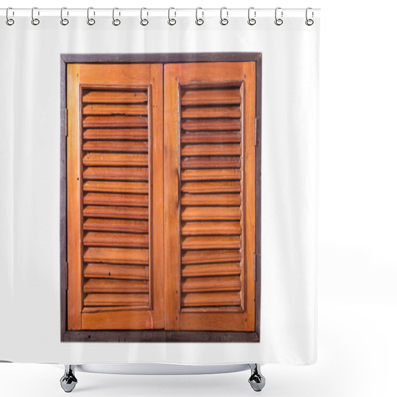 Personality  Window Wood Shower Curtains