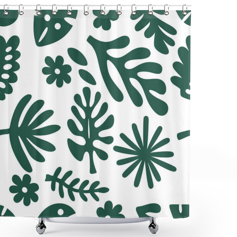 Personality  Tremdy Pattern  Background With Abstract Floral And Leaf Patterns Shower Curtains