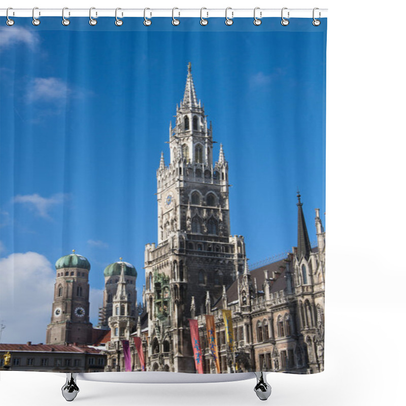 Personality  Munich Marienplatz And City Hall, Germany Shower Curtains