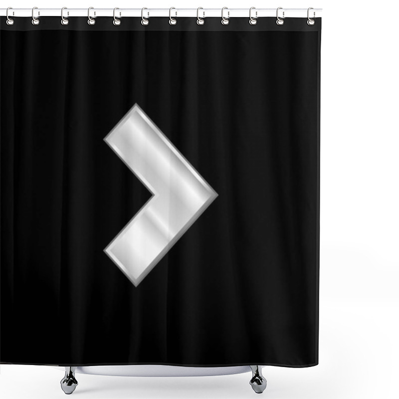 Personality  Backward Arrow Silver Plated Metallic Icon Shower Curtains