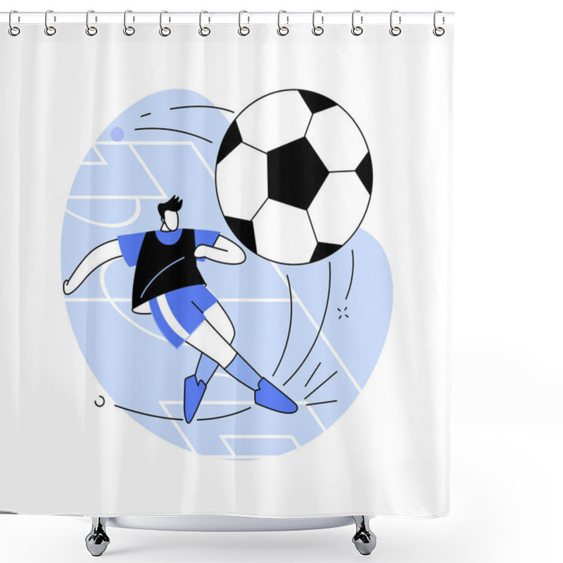 Personality  Soccer Abstract Concept Vector Illustration. Shower Curtains