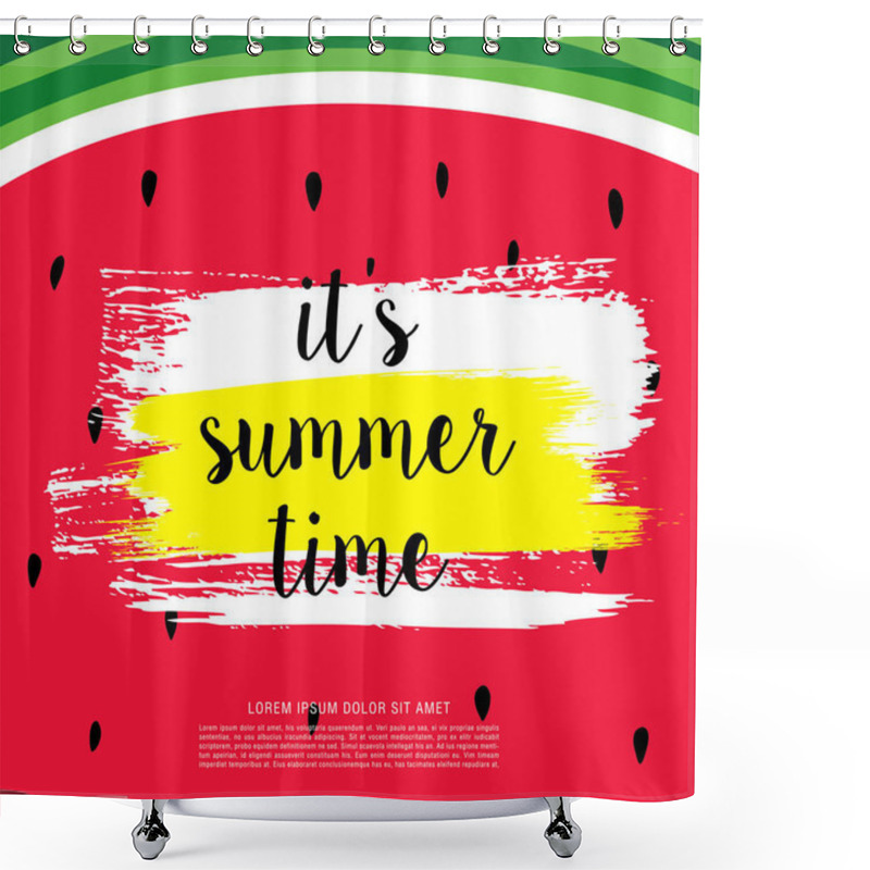 Personality  Summer Time With Watermelon Shower Curtains