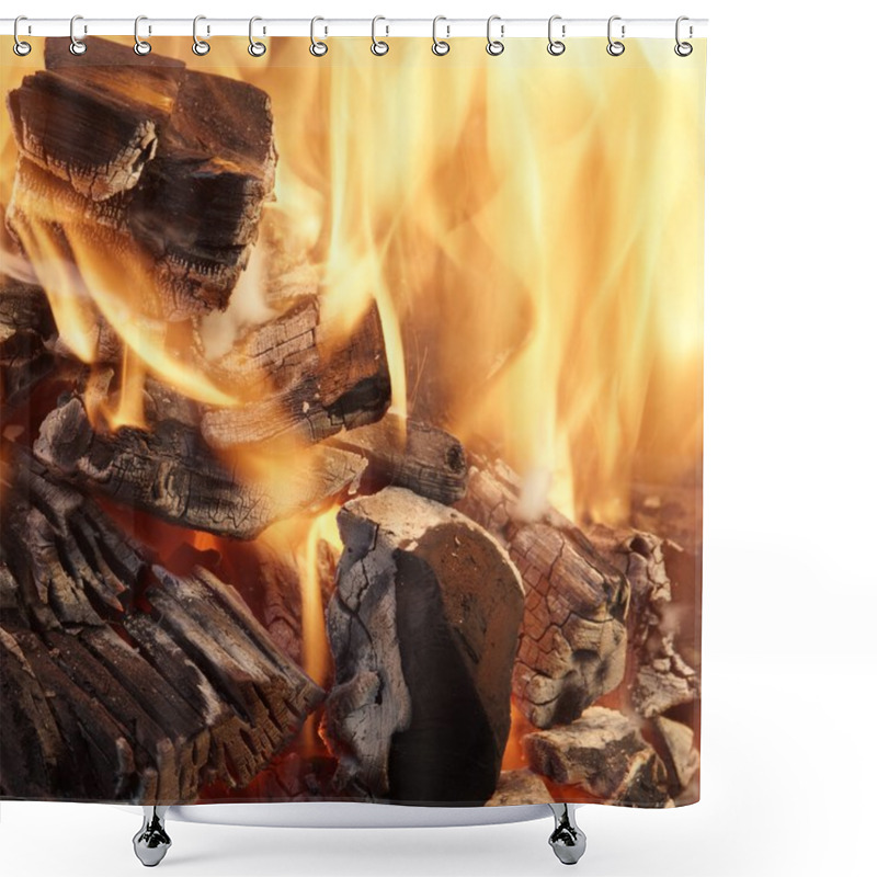 Personality  Burning Coals Close-up Shower Curtains