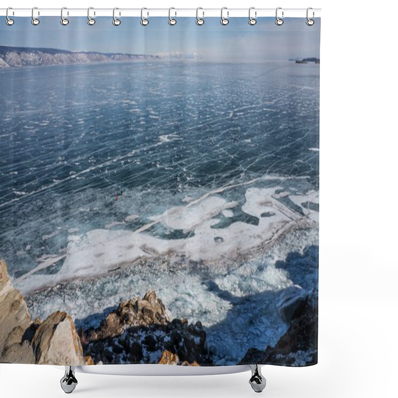 Personality  Frozen River In Winter Shower Curtains