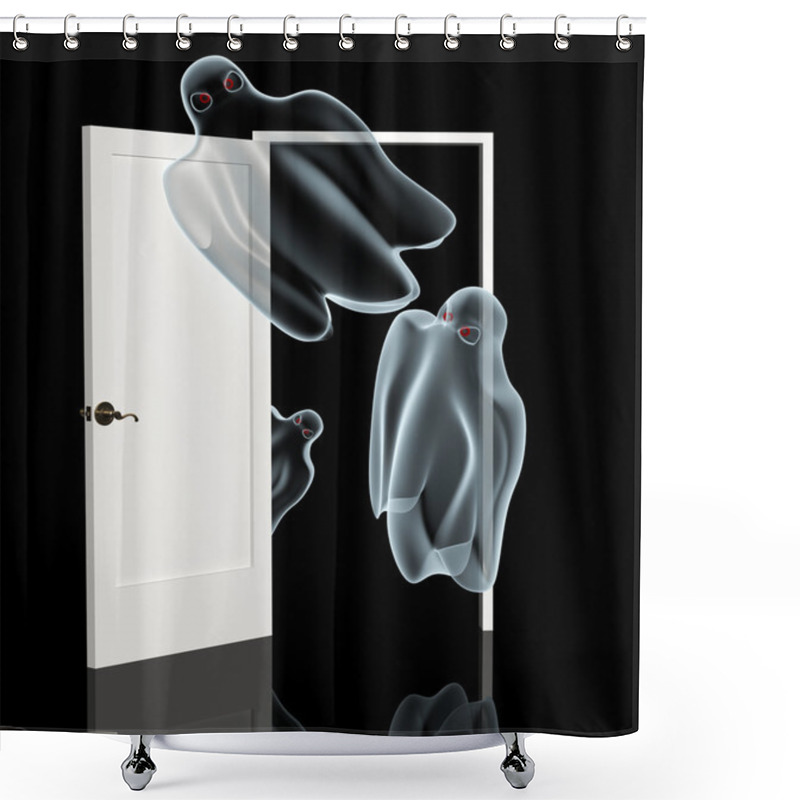 Personality  Ghosts, Opening A Door Shower Curtains