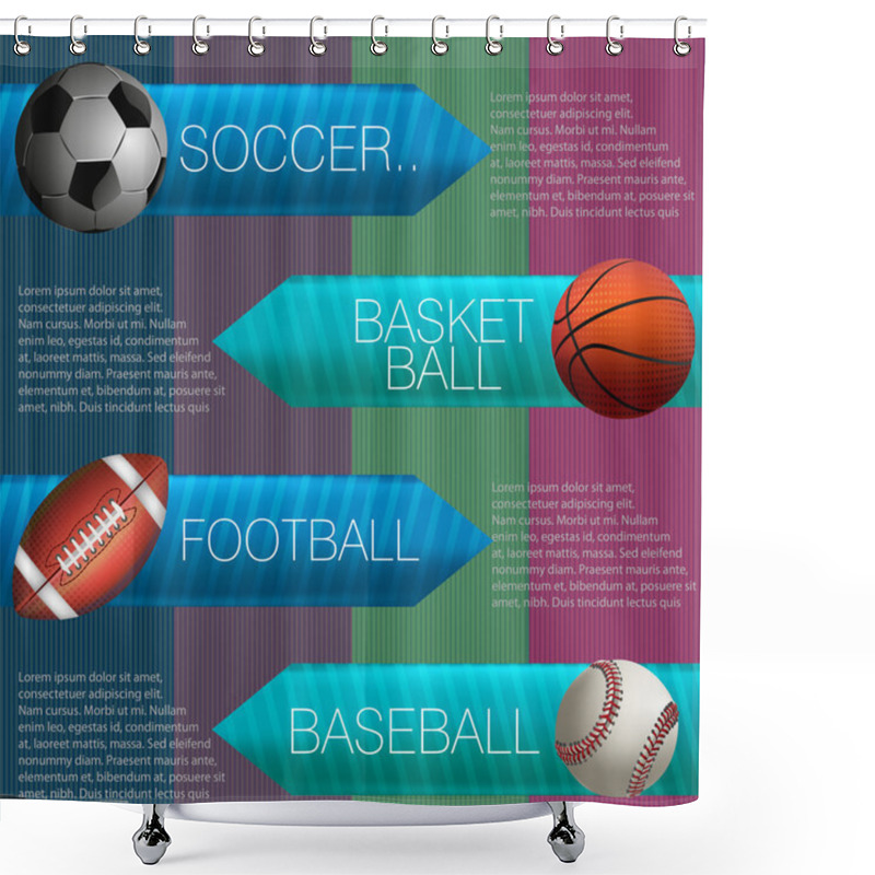 Personality  Sports Infographics Design Shower Curtains