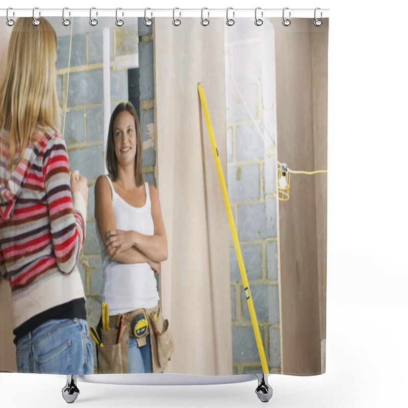 Personality  Women Having Break Shower Curtains