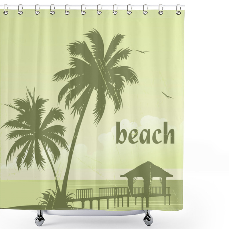 Personality  Beach-38 Shower Curtains