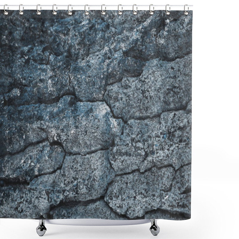 Personality  Cracked Rough Gray Tree Bark Background Shower Curtains