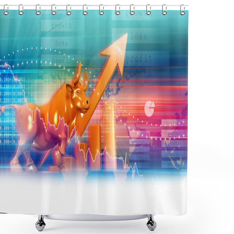 Personality  Stock Market Graph Shower Curtains