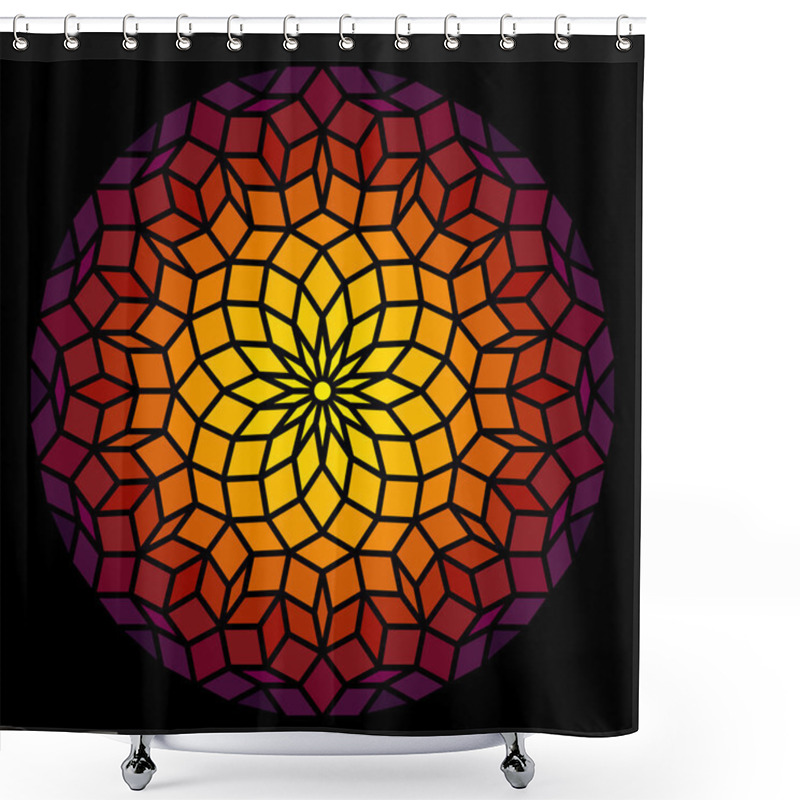 Personality  Penrose Pattern Leadlight Shower Curtains