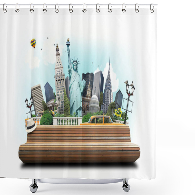 Personality  USA, Classic Yellow New York  Shower Curtains