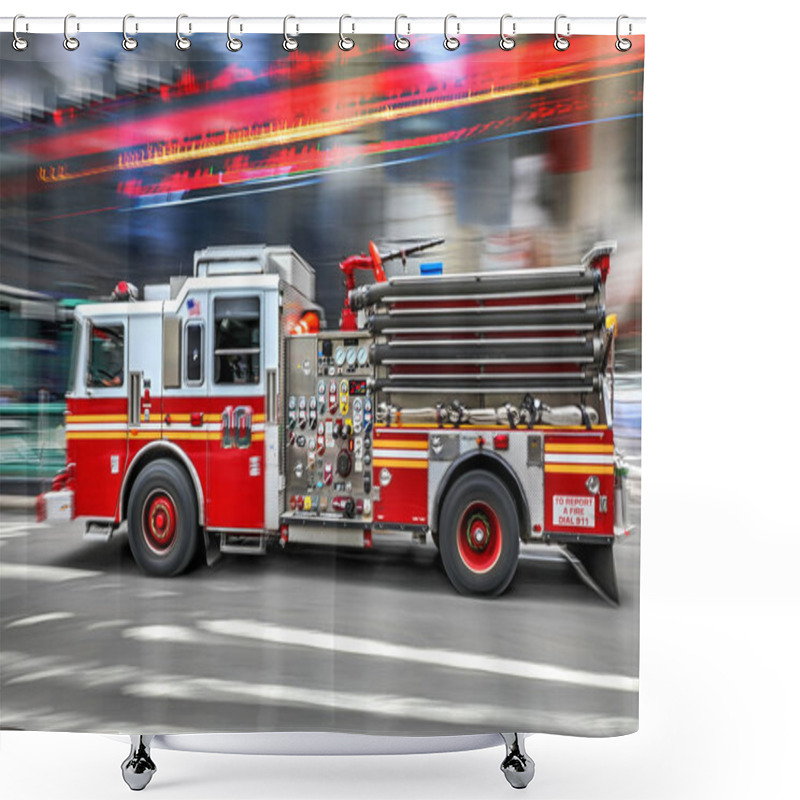 Personality  Fire Suppression And Mine Victim Assistance Intentional Motion Blur Shower Curtains