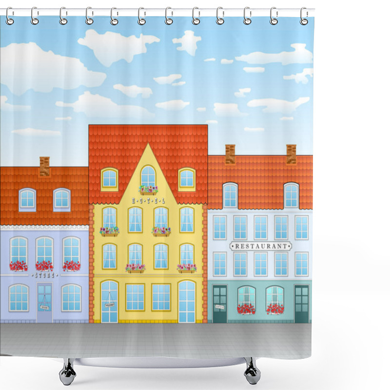 Personality  Street In Old Town Shower Curtains