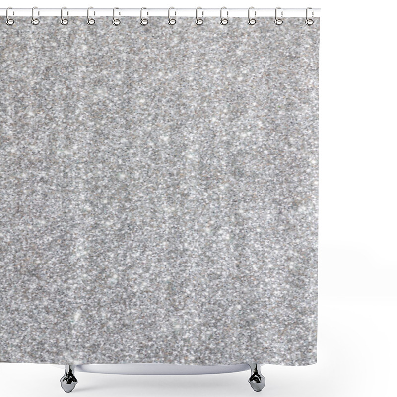 Personality  Silver Glitter Texture Background Shower Curtains