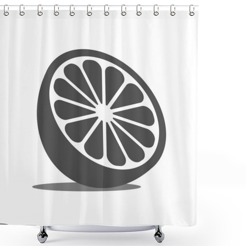 Personality  Simple Lemon Silhouette, A Must-have Design For Citrus Lovers And Vibrant Fruit-themed Projects. Shower Curtains