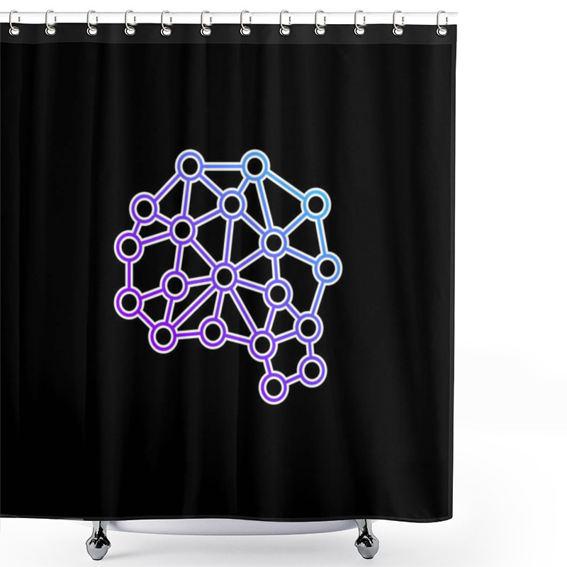 Personality  Artificial Intelligence Blue Gradient Vector Icon Shower Curtains