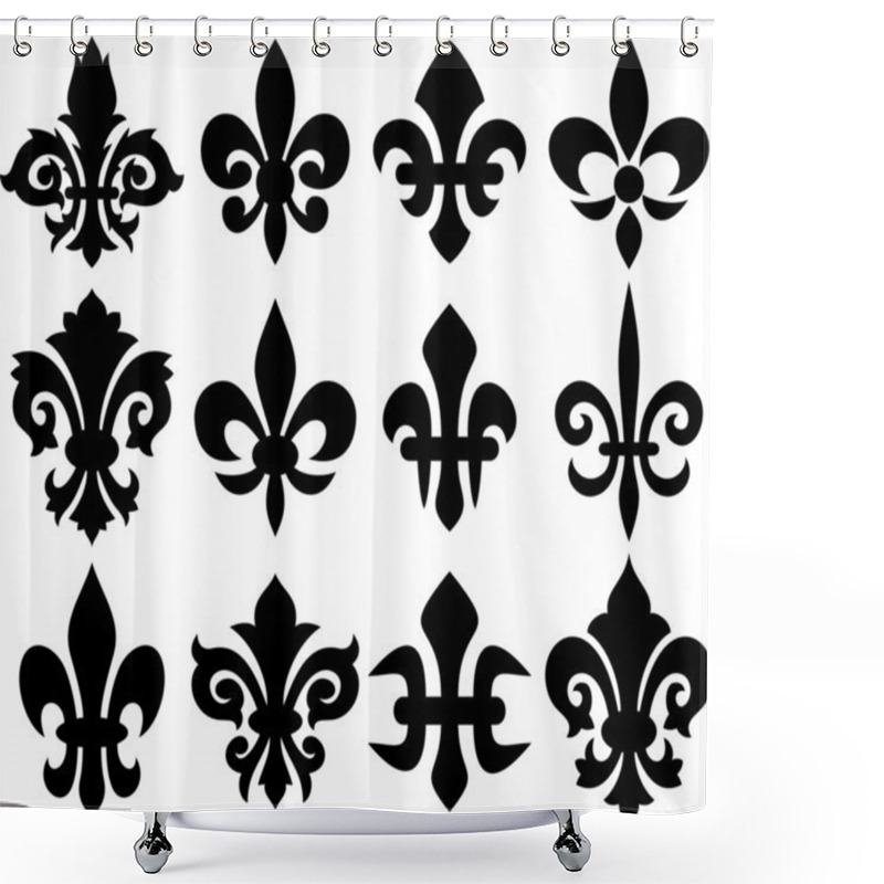 Personality  Lily Flower - Heraldic Symbol Fleur De Lis Shower Curtains