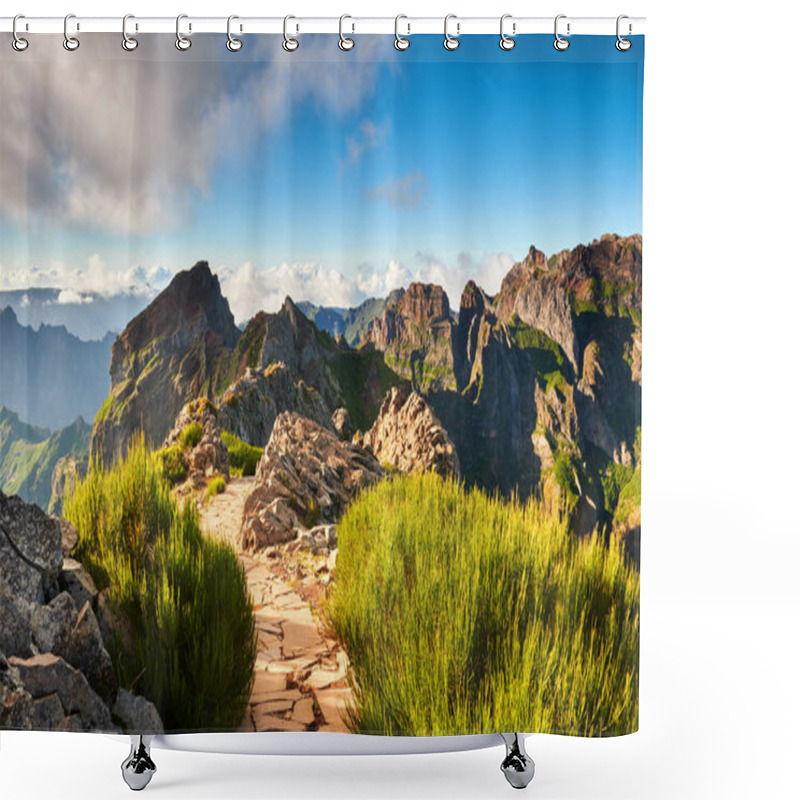 Personality  Landscape Of Madeira Island Mountains Shower Curtains