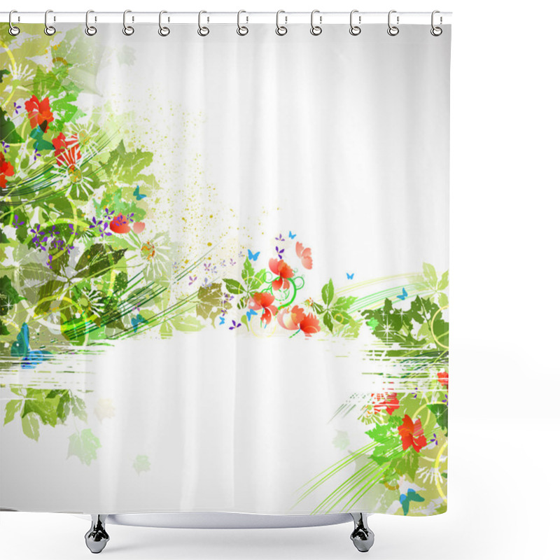 Personality  Summer Composition With Place For Text Shower Curtains