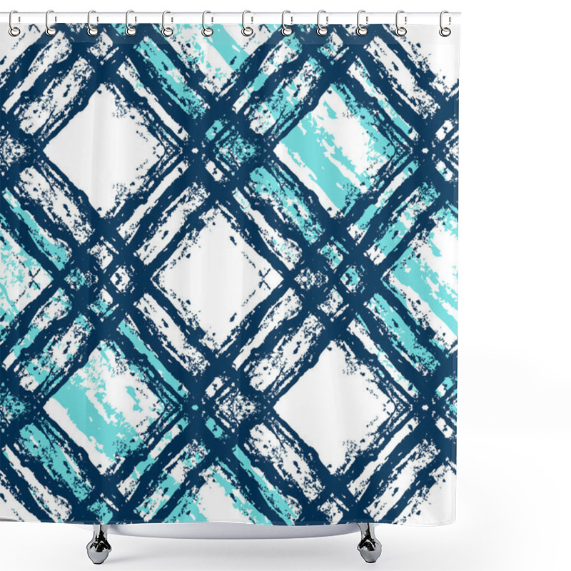 Personality  Seamless Vector Background With Textural Stripes Cross To Cross. Abstract. Shower Curtains