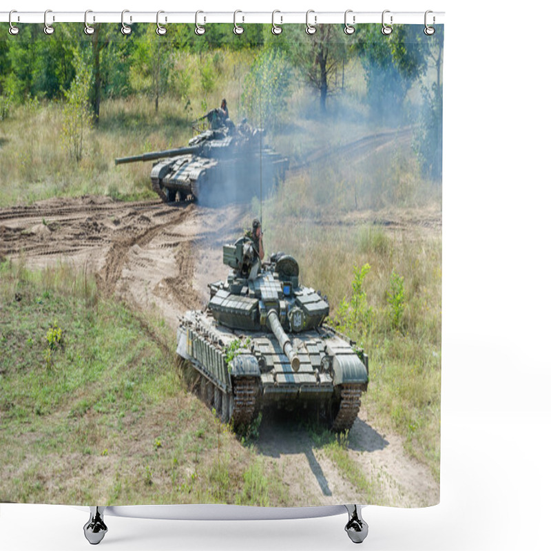 Personality  Main Battle Tank Shower Curtains