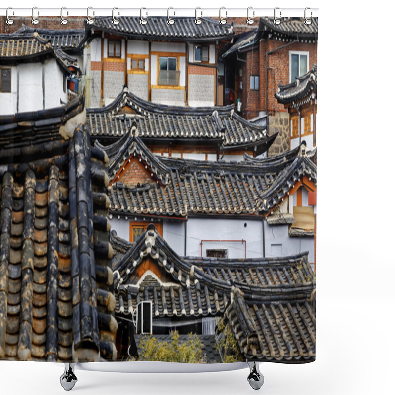 Personality  Korean Traditional Houses Shower Curtains