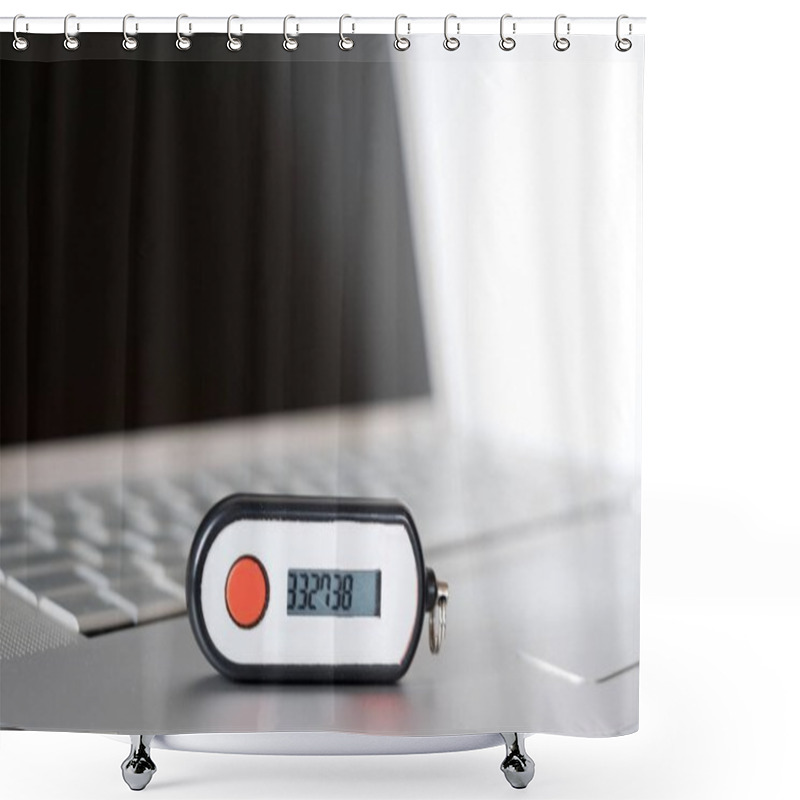 Personality  Security Pin Banking Generator And Computer Keyboard Shower Curtains