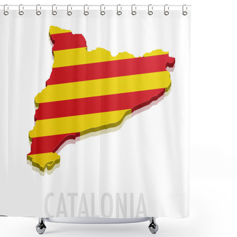 Personality  3D Map Catalonia Shower Curtains