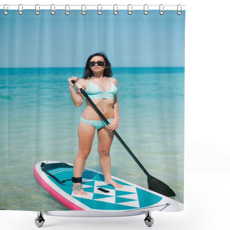 Personality  Paddle Board Shower Curtains