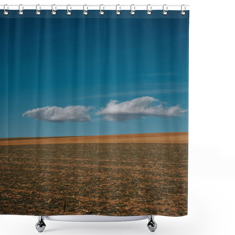 Personality  Spring Landscape With Beautiful Cloudy Sky Shower Curtains