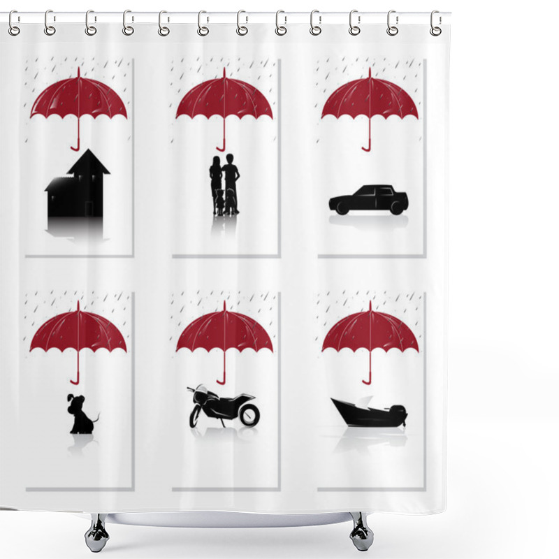 Personality  Insurance Concept Shower Curtains